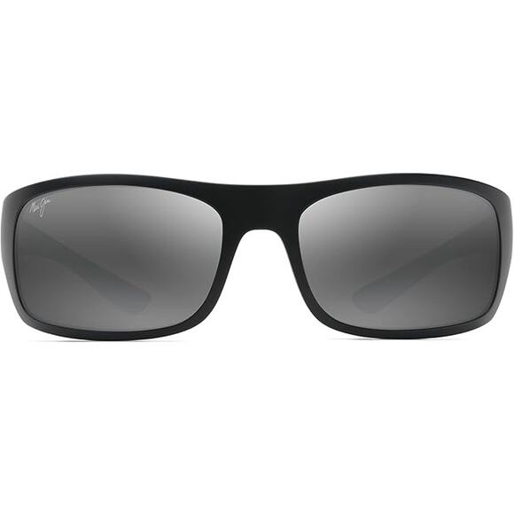 NWT Maui Jim Unisex BIG WAVE MJ440 Sunglasses,Matte Black/Grey Rectangle-Extra L - Picture 1 of 4